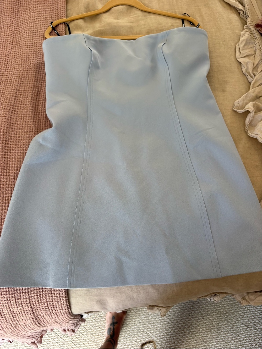 💙 NWT SER.O.YA Powder Blue Strapless Mini Dress